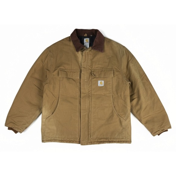 Carhartt Other - *Flawed Carhartt Arctic Duck Coat 2XL Quilt Lined Corduroy Collar USA C003 BRN